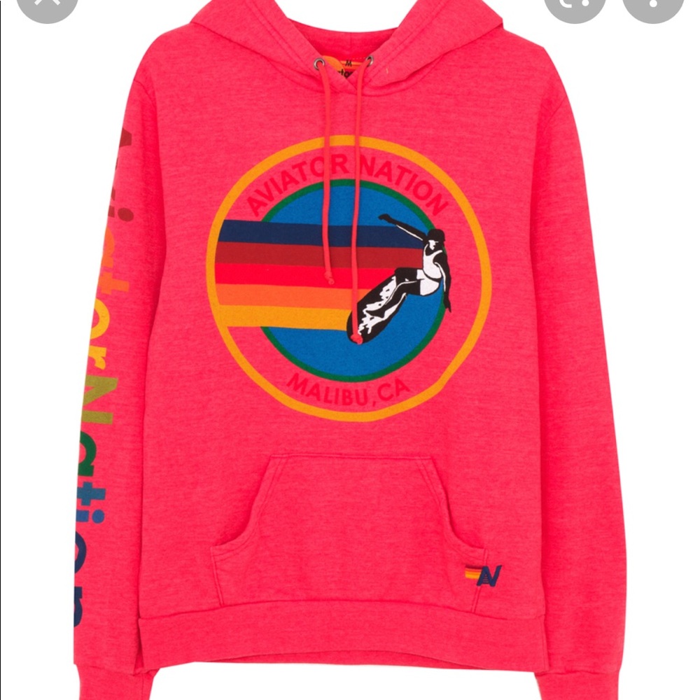 Red logo aviation nation sweatshirt